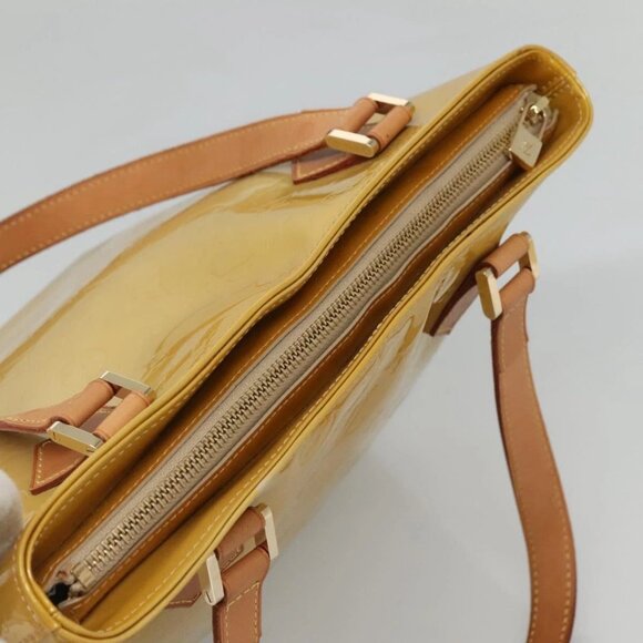 LOUIS VUITTON Monogram Vernis Houston Hand Bag Beige M91004 LV Auth ep8871 - Picture 7 of 16